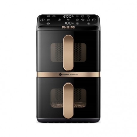 Frytkownica beztłuszczowa dwukomorowa Philips Ovi Airfryer 10l NA462/70