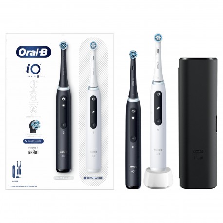 2x Szczoteczki magnetyczne Oral-B iO 5 Black & White
